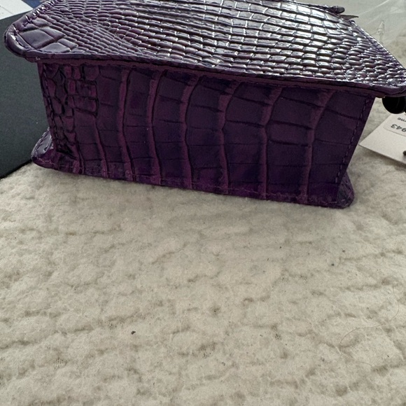 Brahmin Purple Croc-Embossed Crossbody Bag - Picture 5 of 5